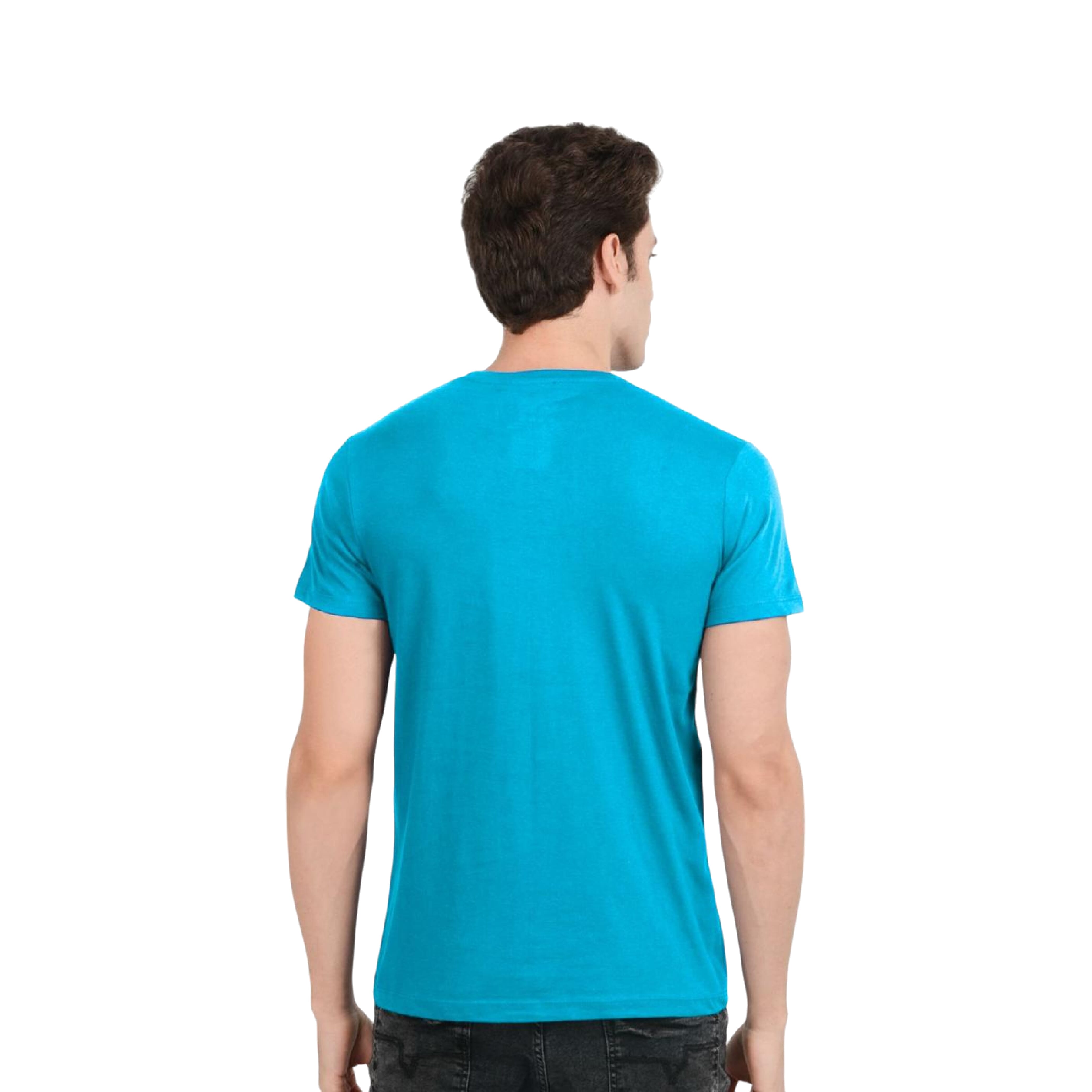 Christmas Round Neck T-shirt - Petrol Blue